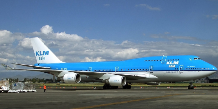 Gigante de KLM estuvo en Colombia por desvío desde Panamá por mal tiempo 