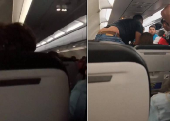 En vuelo comercial que llegaba de Medellín a Barranquilla en el momento que fue azotada por un vendaval, los pasajeros sufrieron momentos de pánico a bordo. 