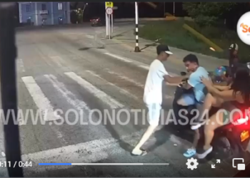 Aterrador los momentos que vivieron una pareja en el centro de Barranquilla.