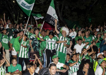Así celebró la hinchada de Atlético Nacional en San Andrés la estrella de navidad conseguida tras vencer a Deportes Tolima en la final del Fútbol Profesional Colombiano