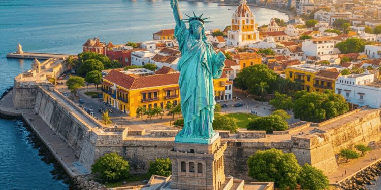 Gustavo Petro reclama que trasladen la Estatua de la Libertad a Cartagena ya que el primer pueblo libre de América está cerca de la heroica en San Basilio de Palenque. 