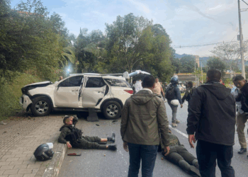 Otro precandidato presidencial sufre percance: Accidente en caravana de Daniel Palacios, exministro del interior 