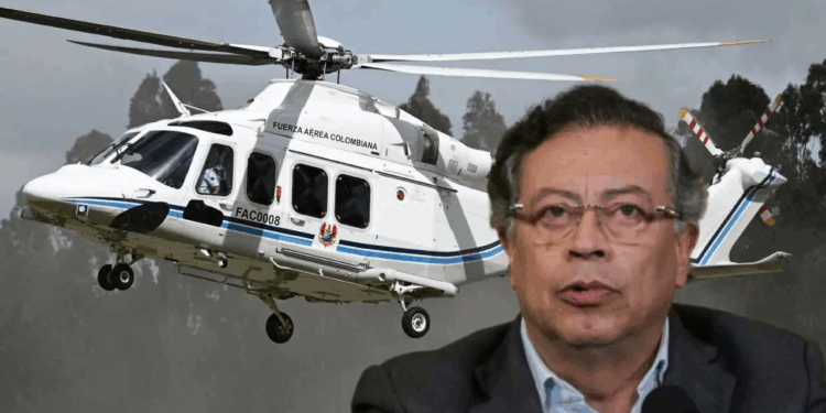Suspenden mantenimiento del helicóptero presidencial por inclusión de Petro en la lista Clinton