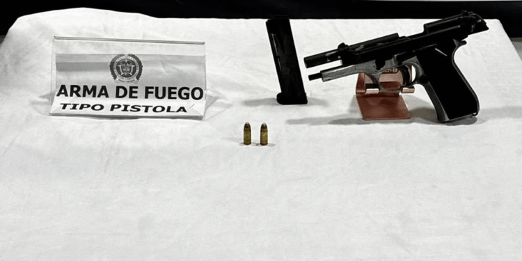Captura en flagrancia por porte ilegal de armas de fuego en la isla de San Andrés.