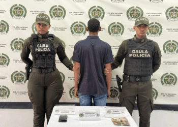 Aprehensión en flagrancia por el delito de extorsión en San Andrés 