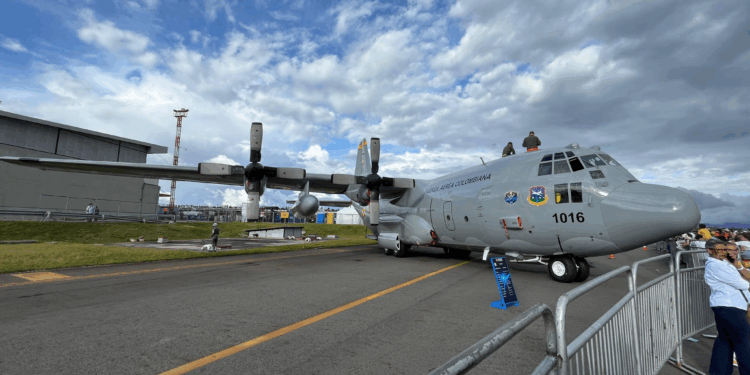 TAP fotografió en el F-Air 2023 en Rionegro, avión de la Fuerza Aérea que se estrelló con 114 militares y tripulantes en Putumayo.  