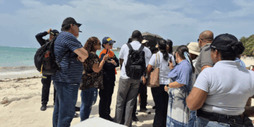 Inspección judicial verificó condiciones de las playas de Rocky Cay donde se presentan conflictos por ocupación ilegal.