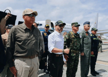 Todo listo para la entrega de declaraciones del Presidente de la República luego de hacer presencia en la isla de San Andrés